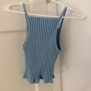 Blue Stretchy Tank Top